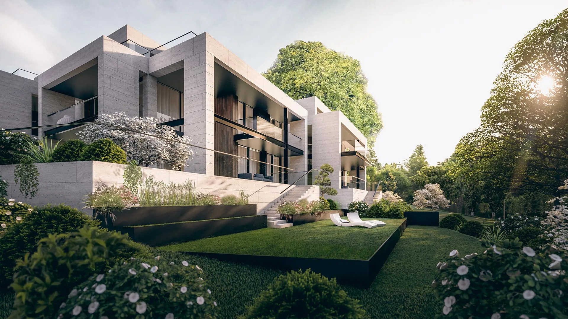 Rendu 3D de l'une des villa